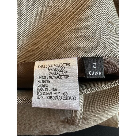 Antonio Melani Size 0 Brown Pencil‎ Skirt Lined Back Zip Career Workwear Pockets - Picture 7 of 7